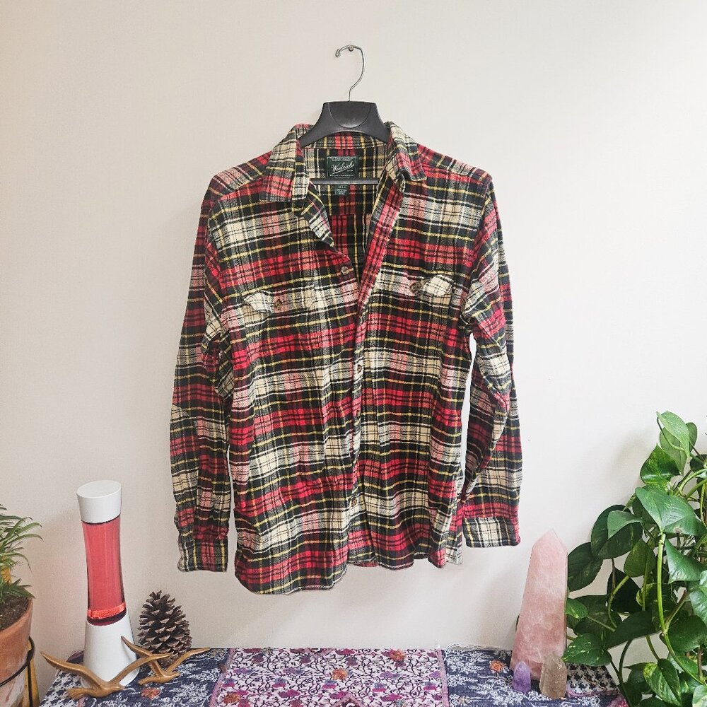 Woolrich Men's Plaid Button Down Shirt XXL Long